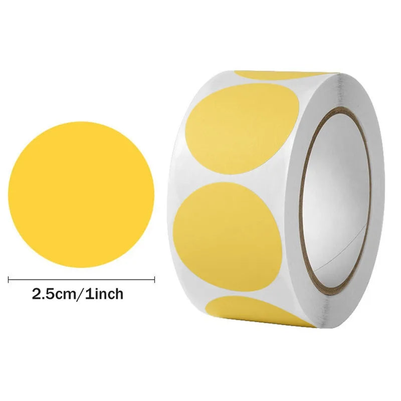 6Rolls 3000pcs Round Colorful Dot Stickers