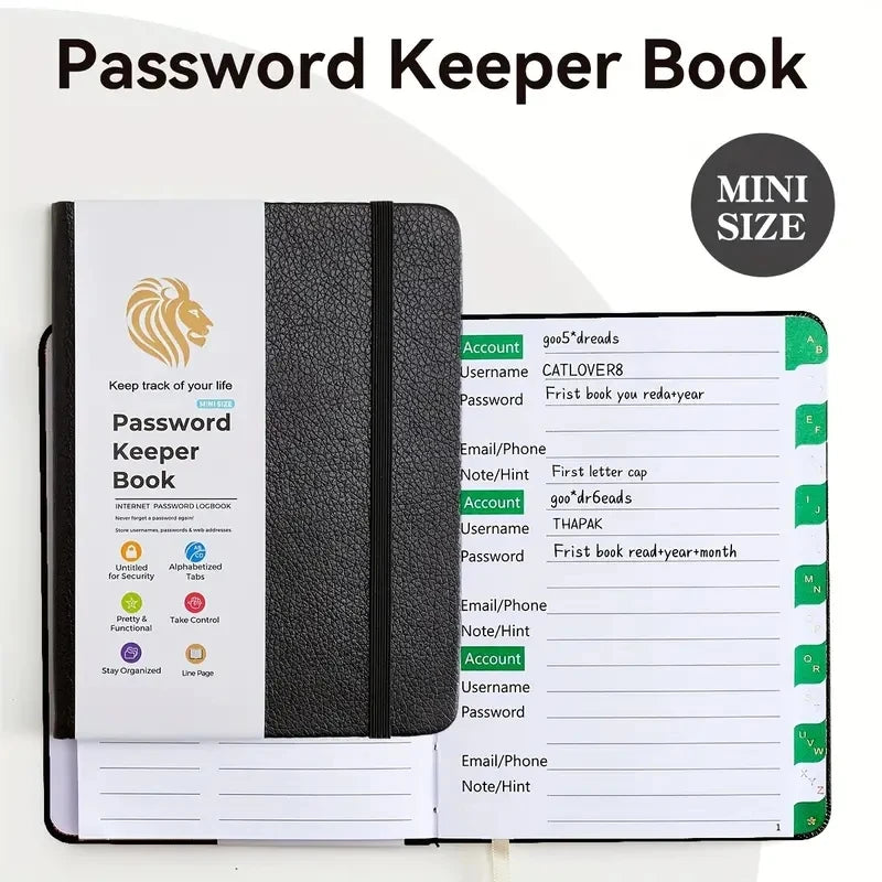 Password Keeper Book With Alphabetical Tabs