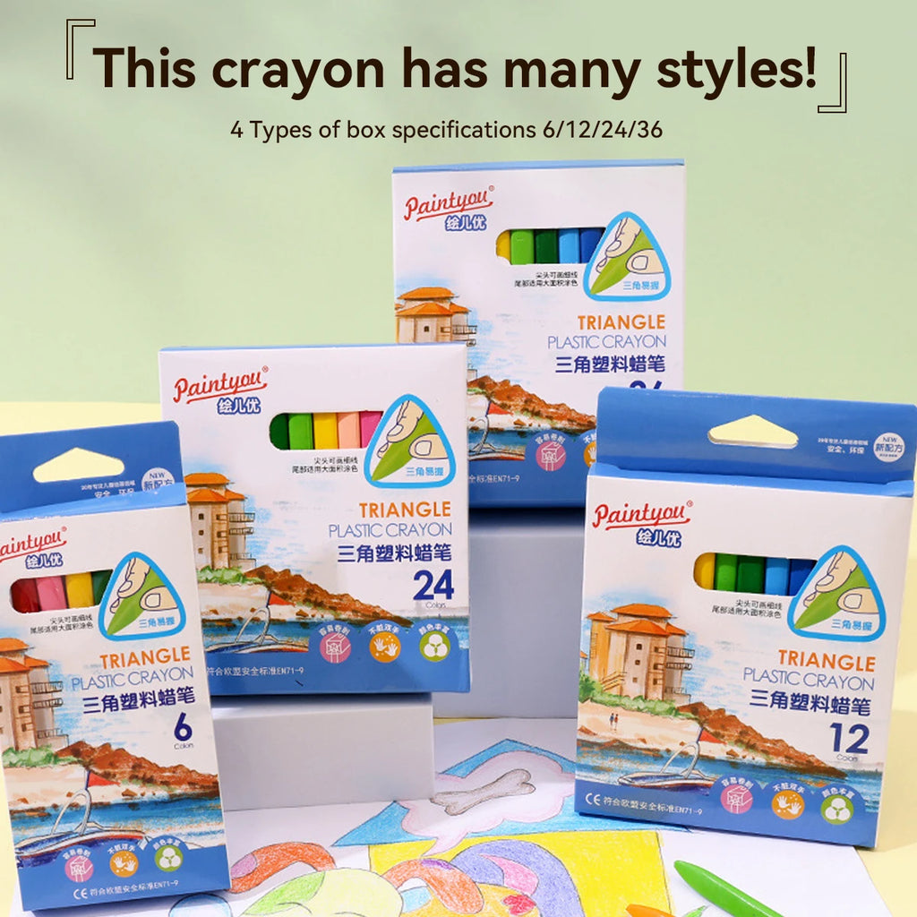 Non-dirty Hand Plastic Crayons