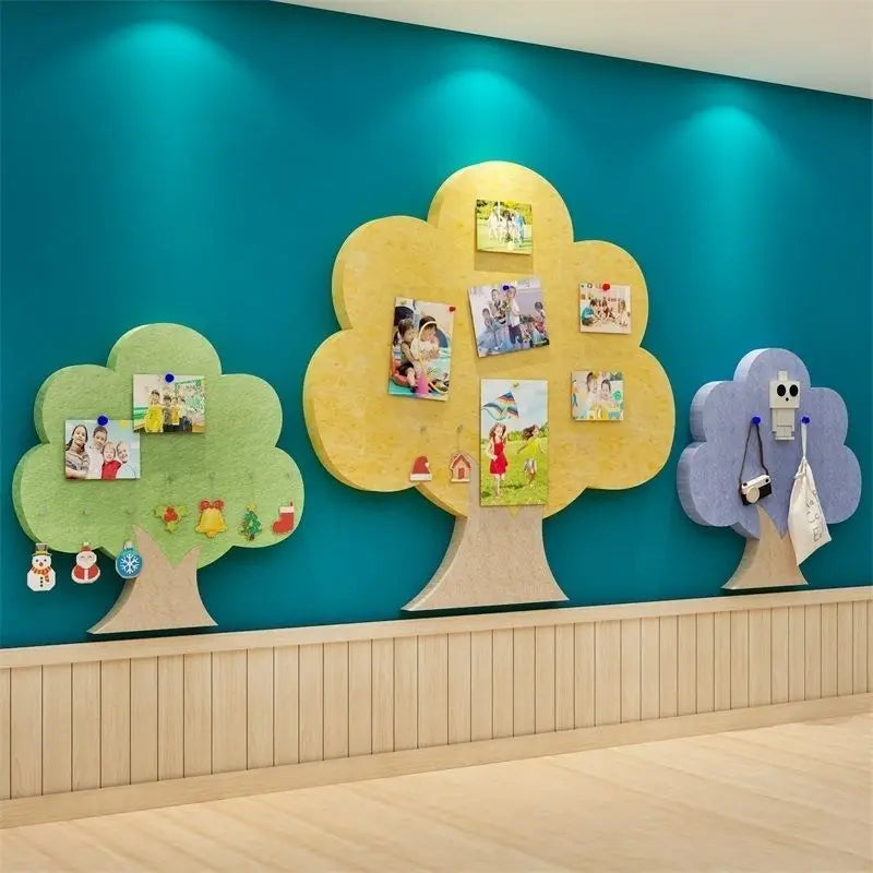Tree Shaped Felt Board Photo Wall