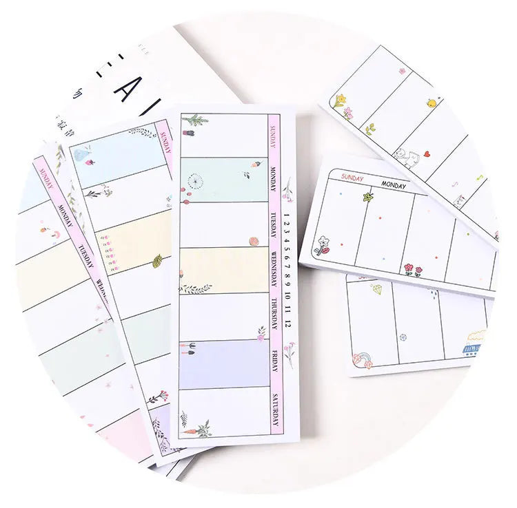 Sticky Notes Long Weekly Planner Pad