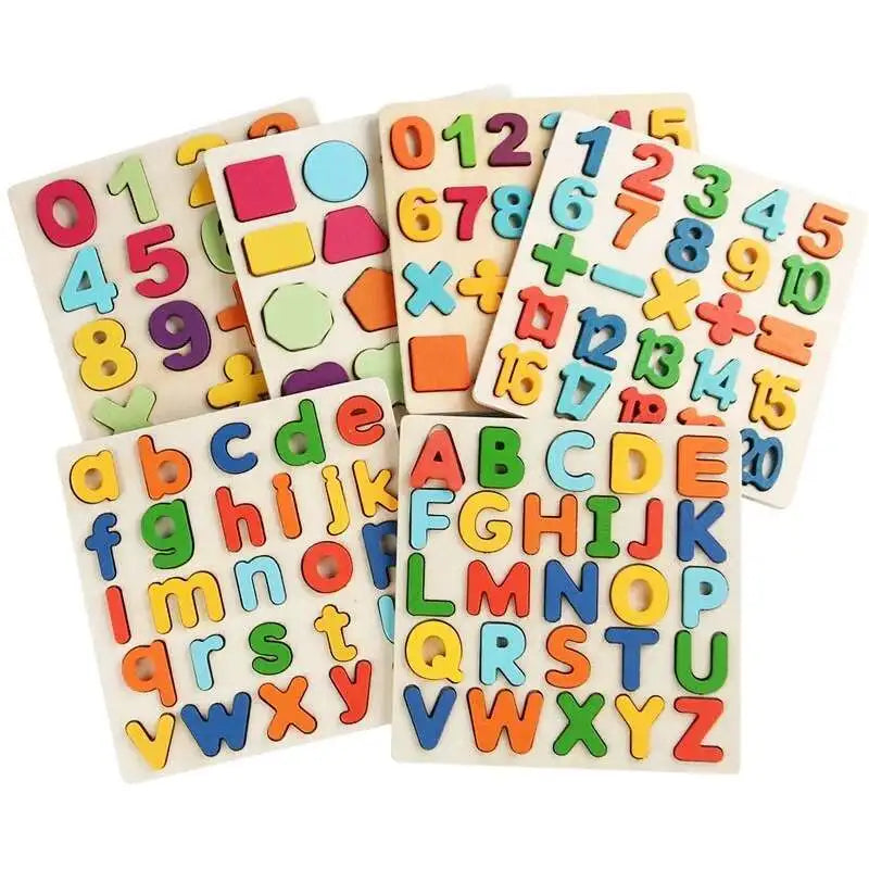 Letter Numbers Wooden Puzzle