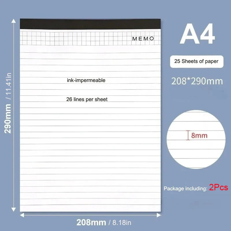 A4 Conference Tearable Lined Pages Memo Pad