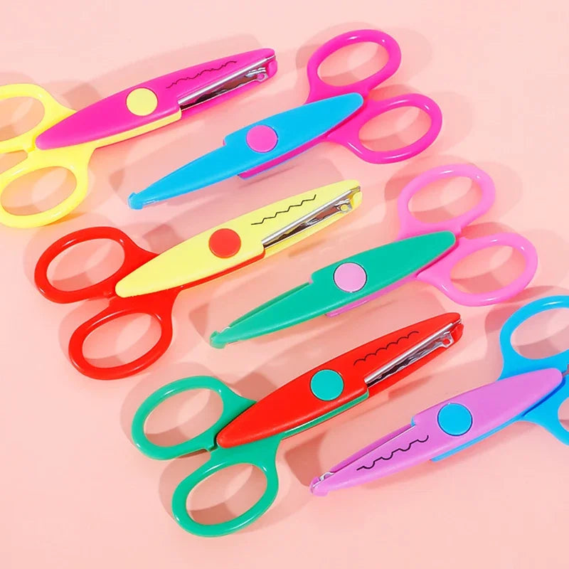 6Pcs Kids Safety Scissors Decorative Lace Edge