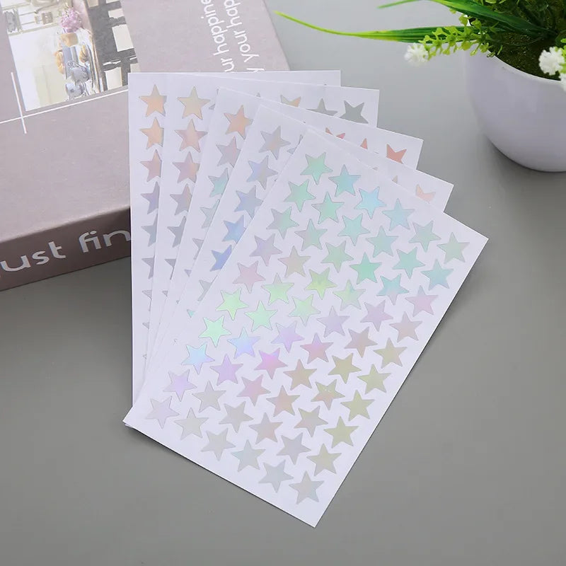 5 sheets Glitter Star Stickers