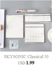 Classical 50 Sheets Weekly Monthly Planner Memo Pad
