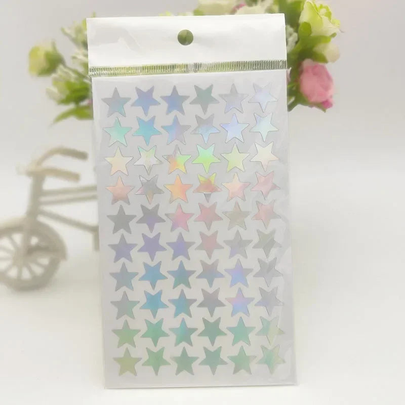 5 sheets Glitter Star Stickers