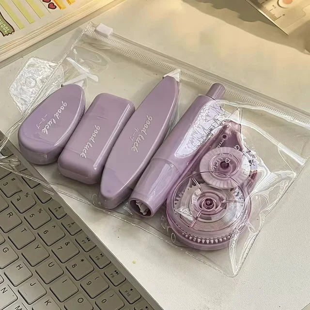 5pcs/set Macaron Color Portable Correction Tape