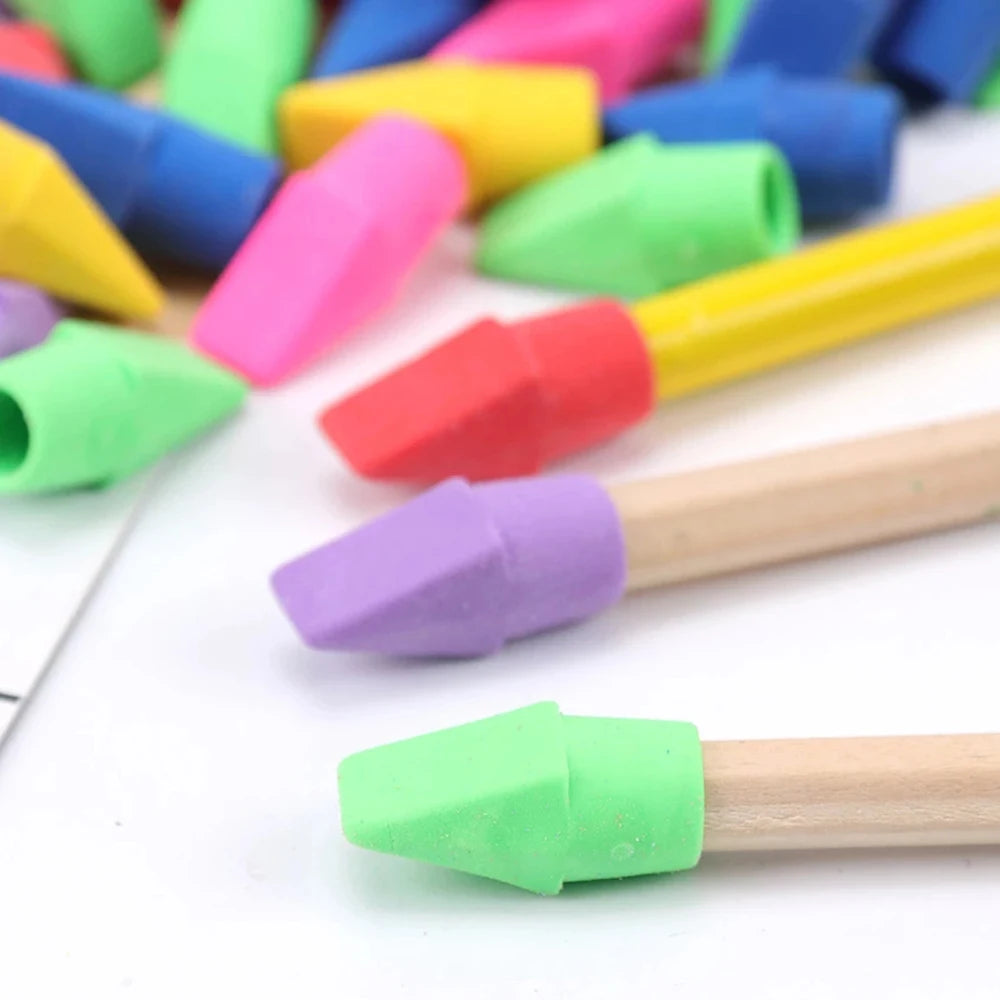 Assorted Colors Painting Pencil Top Erasers