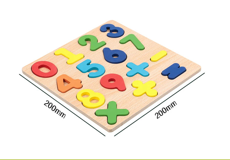 Kids Alphabetic Arithmetic Wooden Puzzle