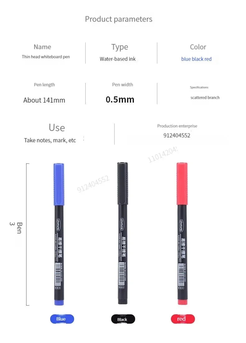 4/8pcs Erasable Whiteboard Pen Fine Point