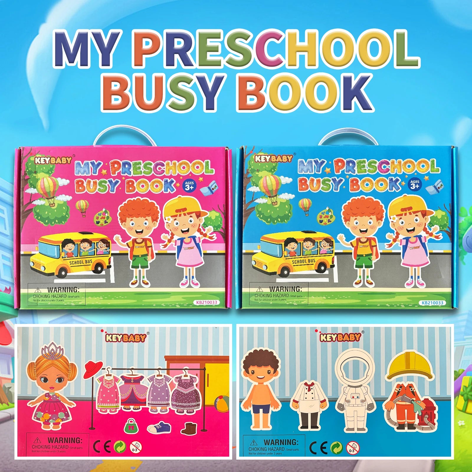 Preschool Busy Book With Velcro Matching Activities