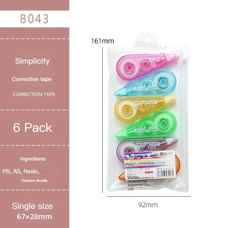 6Pcs/pack Correction Tapes