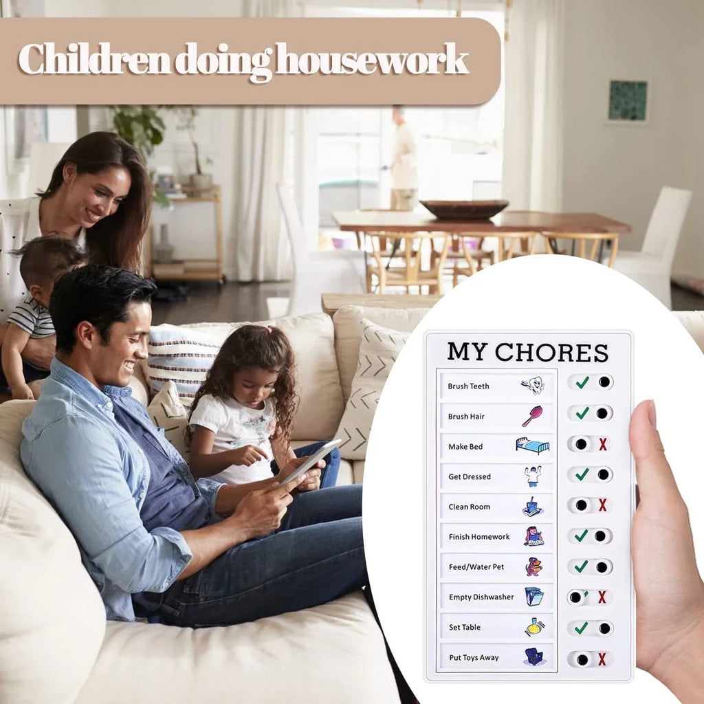 1Pcs Kids Chore Chart with 5Pcs