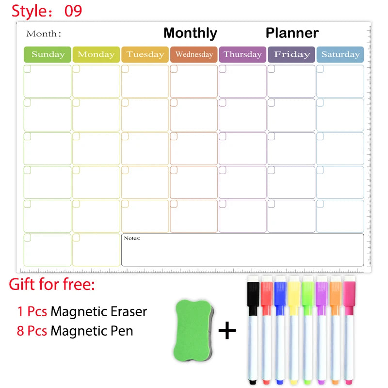 A3 Size Magnetic Monthly Planner