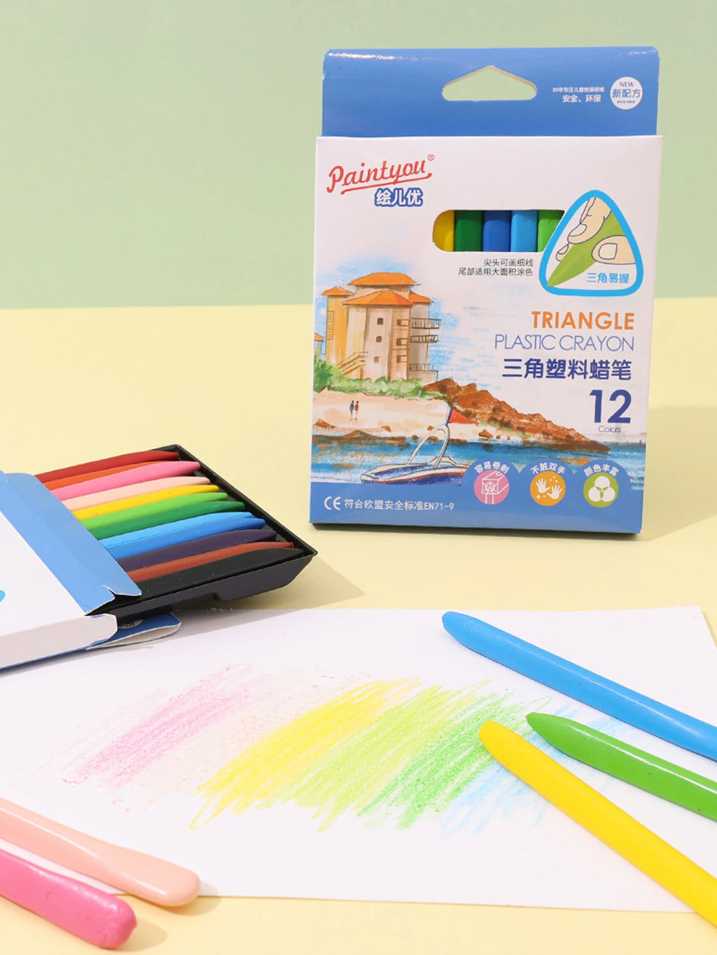 Non-dirty Hand Plastic Crayons