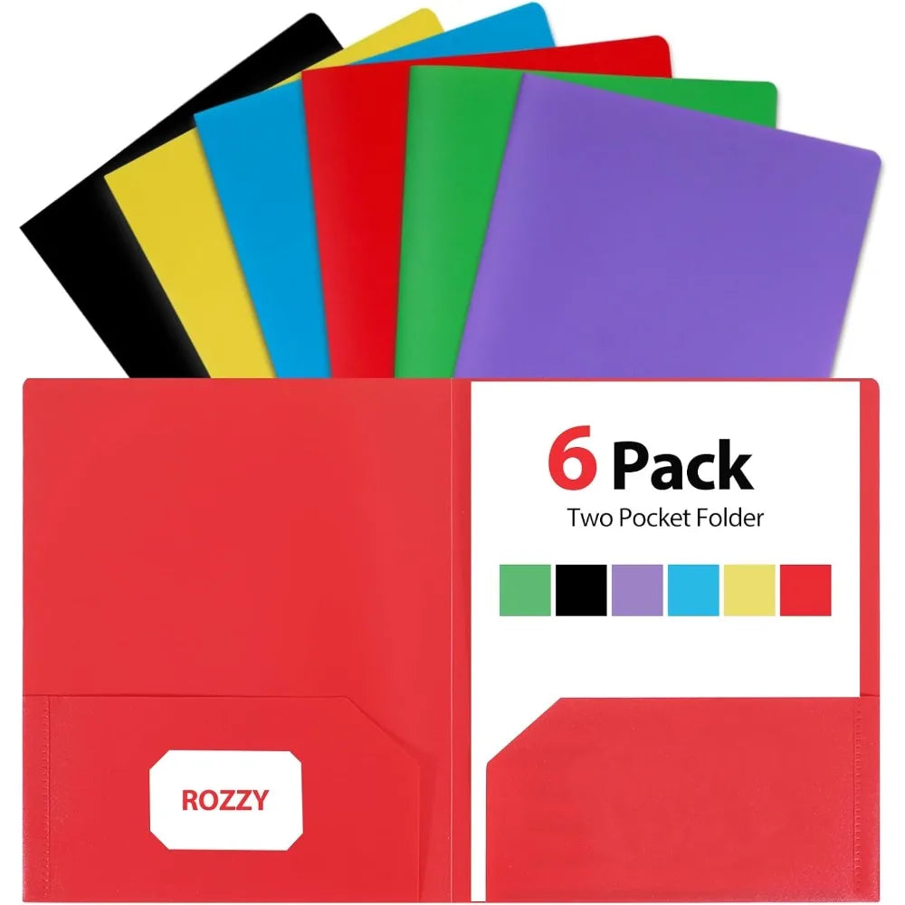 Plastic Folder with 2 Pockets and Business Card Slot
