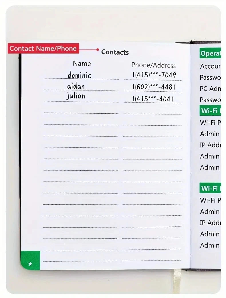 Password Keeper Book With Alphabetical Tabs