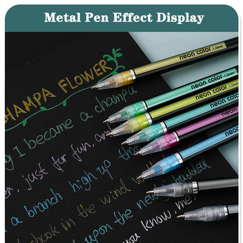 Metallic Pastel Glitter Colors Highlighters