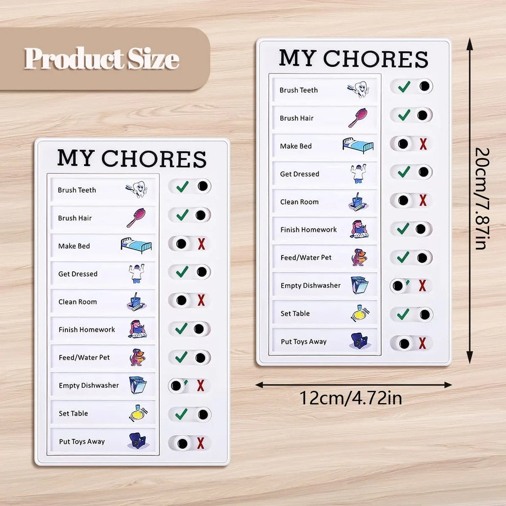 1Pcs Kids Chore Chart with 5Pcs