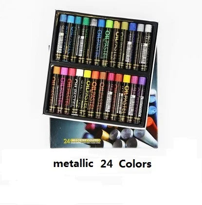 Soft Oil Pastel Dry Metallic Crayons