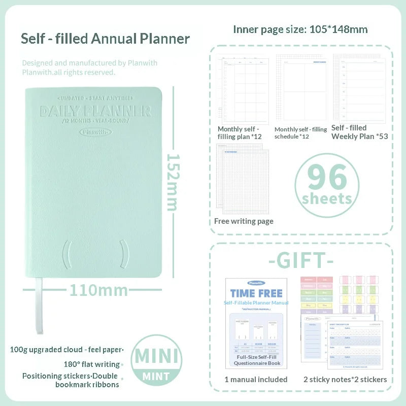 2026 Plan with Daily Agenda Weekly Plan Book