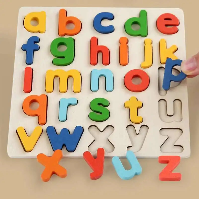 Letter Numbers Wooden Puzzle