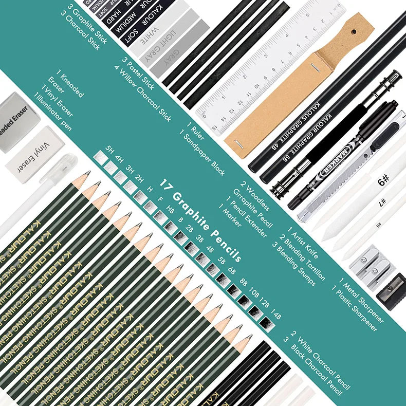 KALOUR Pro Sketching Pencil Set