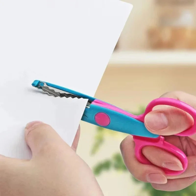 6Pcs Kids Safety Scissors Decorative Lace Edge