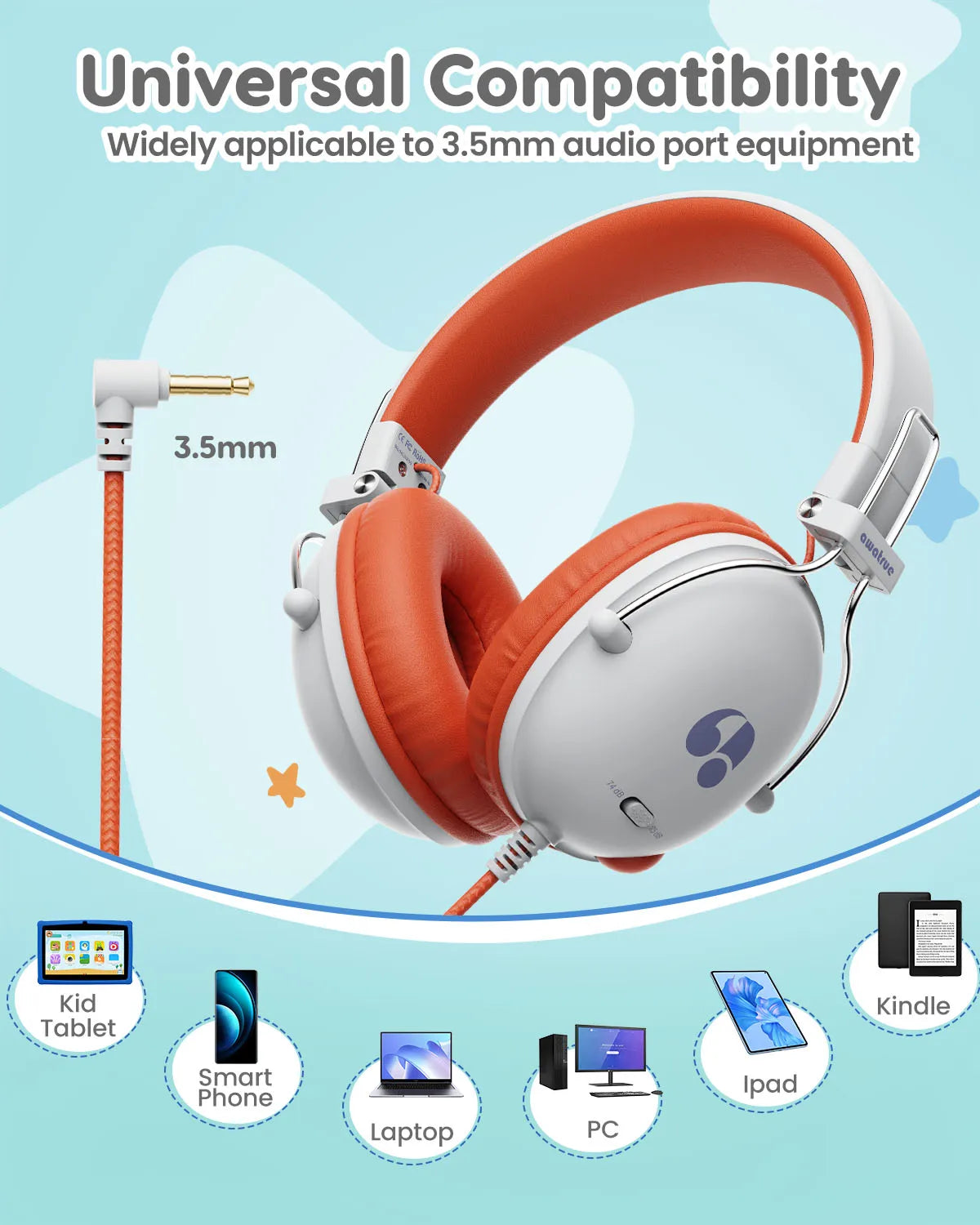 AWATRUE HK05 Kids Headphones