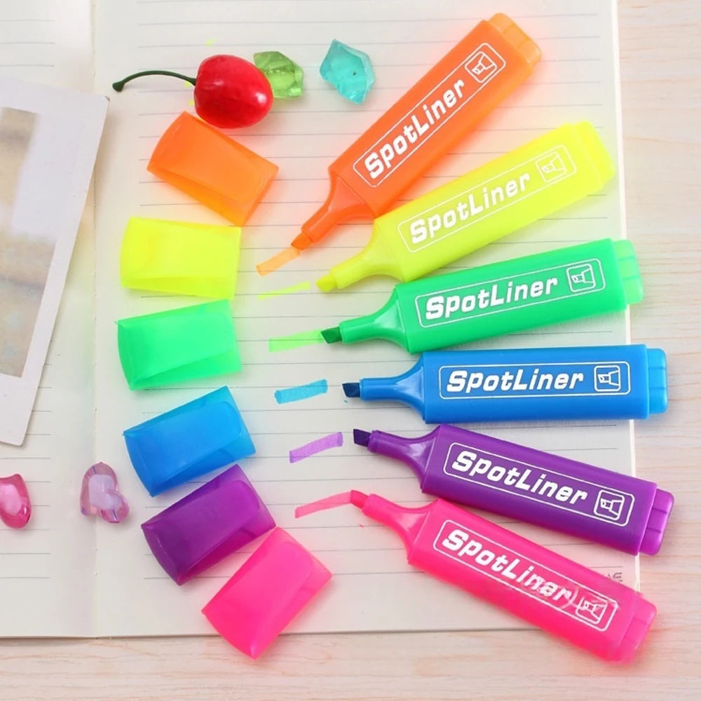4/6pcs Pastel Color Macaron Highlighter Marker