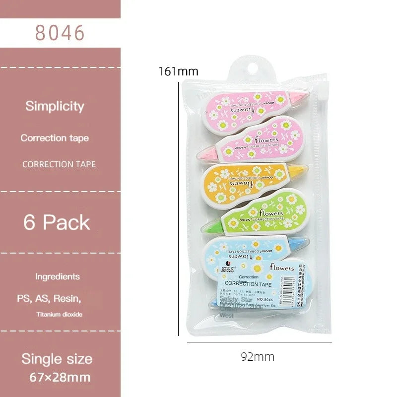 6Pcs/pack Correction Tapes