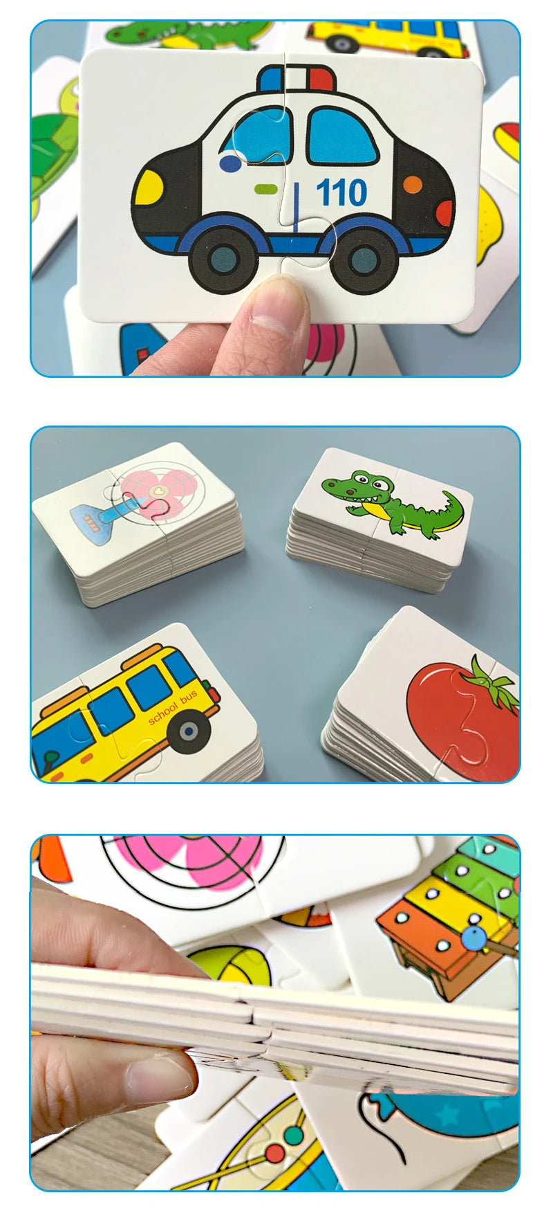 Montessori Learning Educational Puzzle Cards