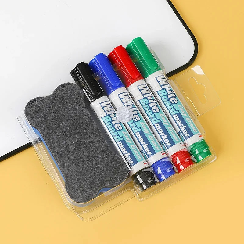 4-8 Colors Whiteboard Markers with Magnetic Whiteboard Eraser