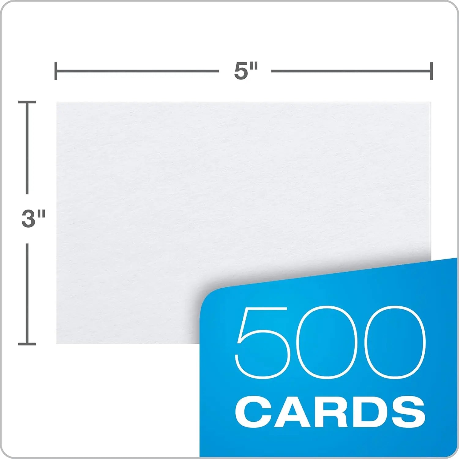 Index Cards, 3 x 5 Inches, White, Blank Notecards