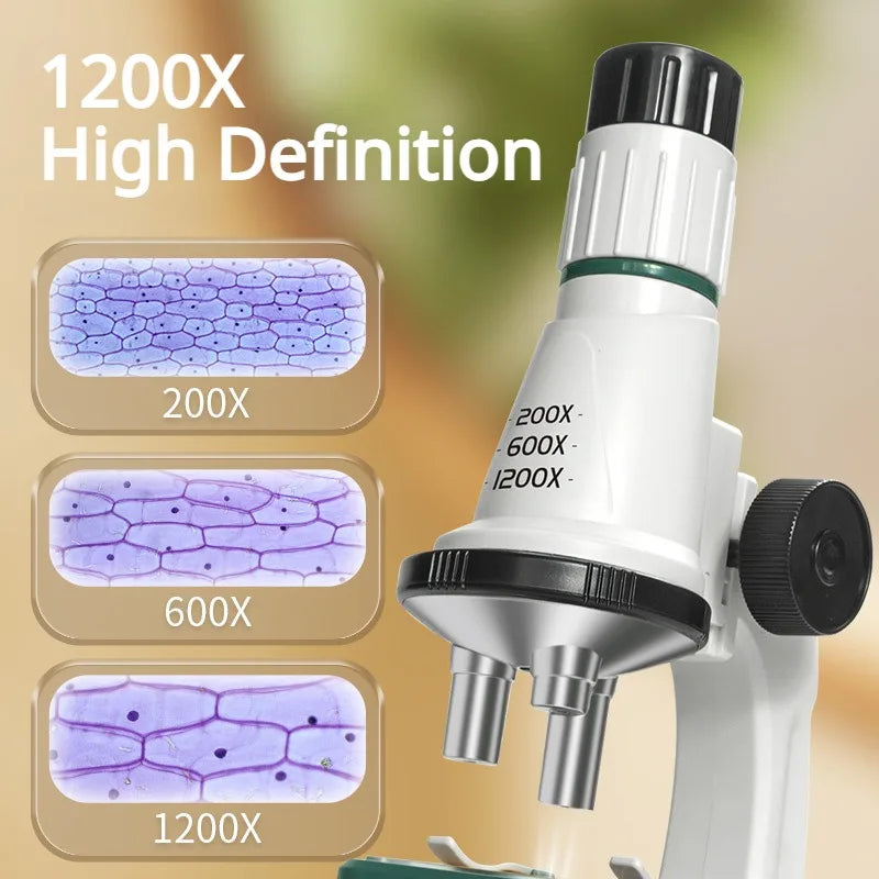 Kids Microscope Kit 200X-1200x