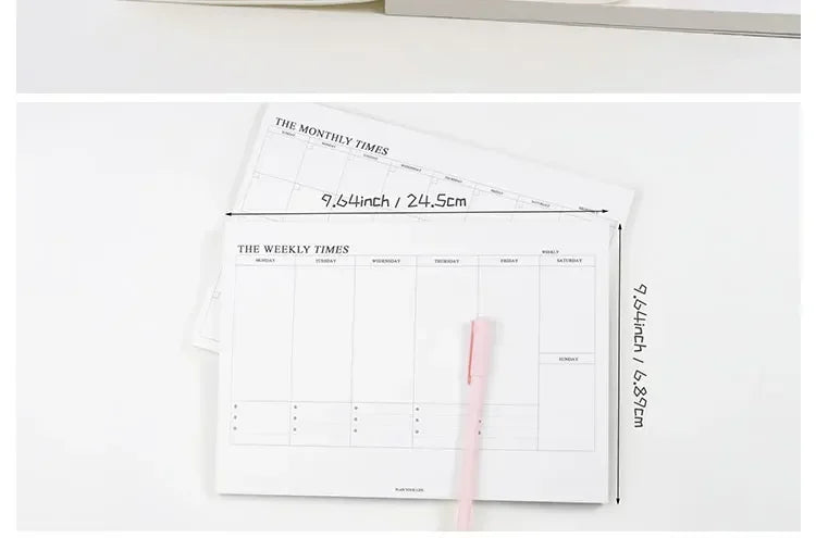 Weekly Planner Monthly Undated Agenda Notebook