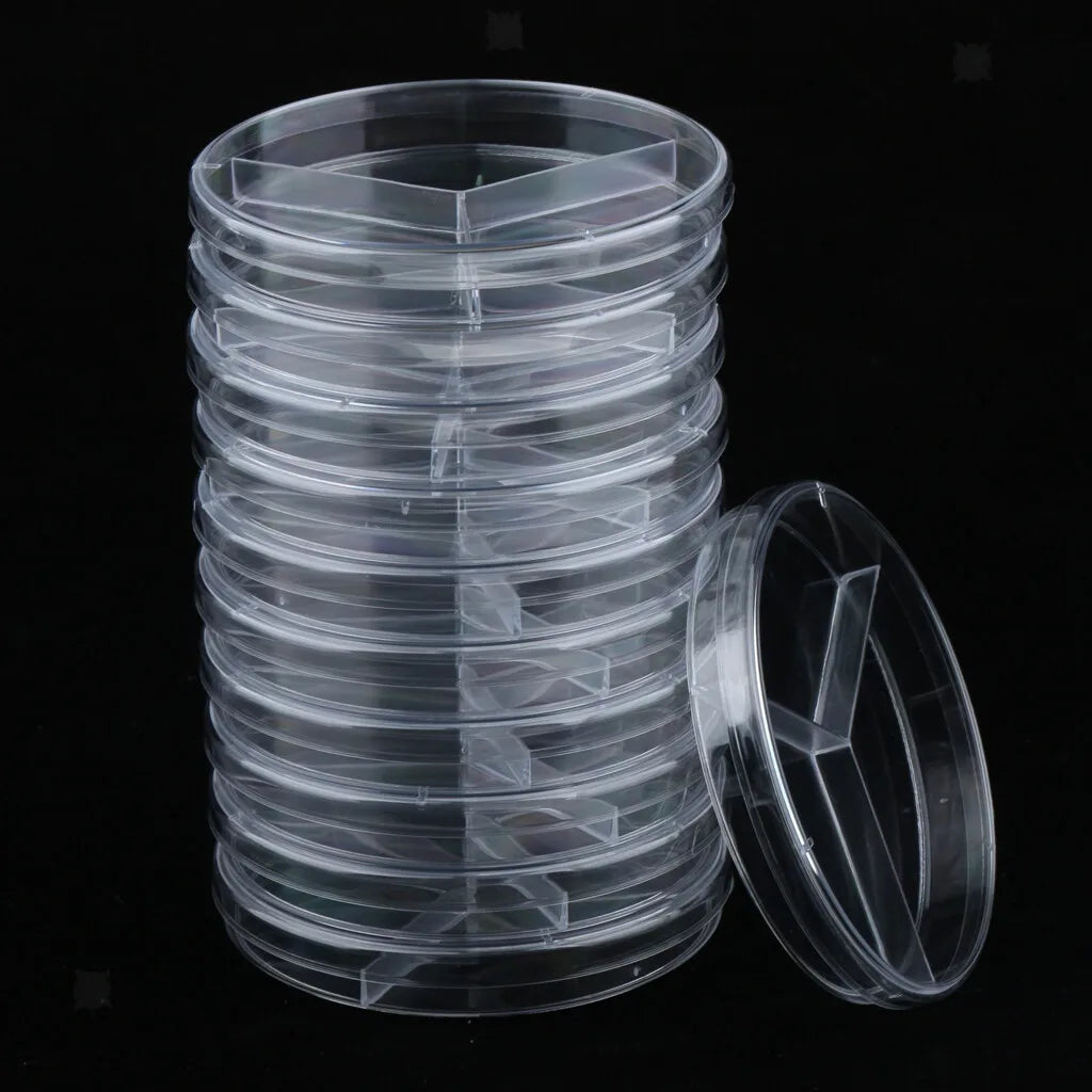 10pcs Plastic Petri Dishes