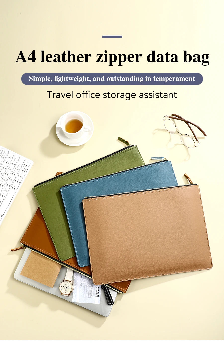 Leather Business A4 File Folder