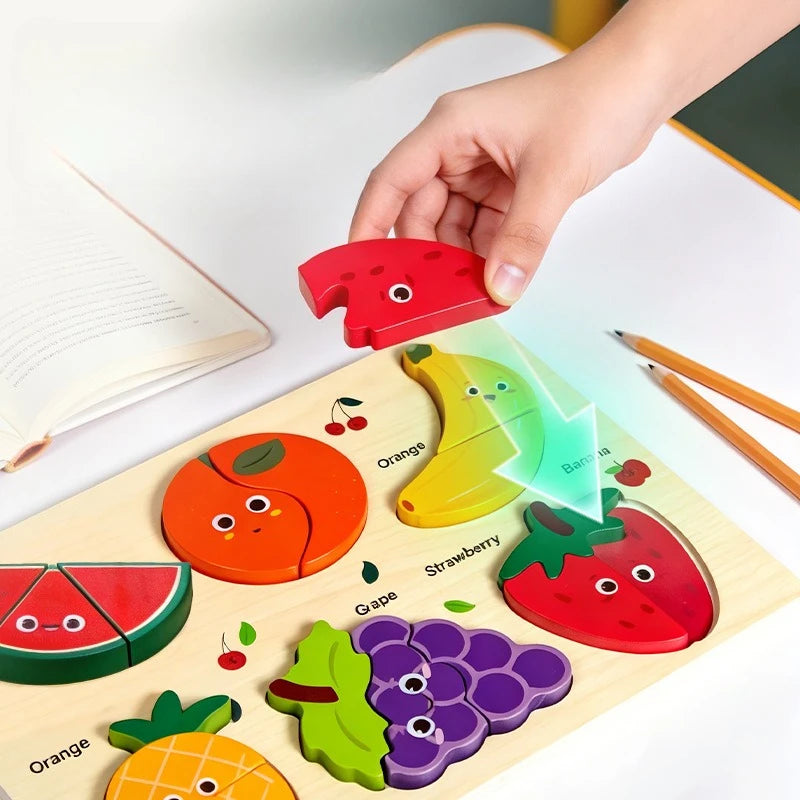 Montessori Wooden Toys 3D Wood Puzzles