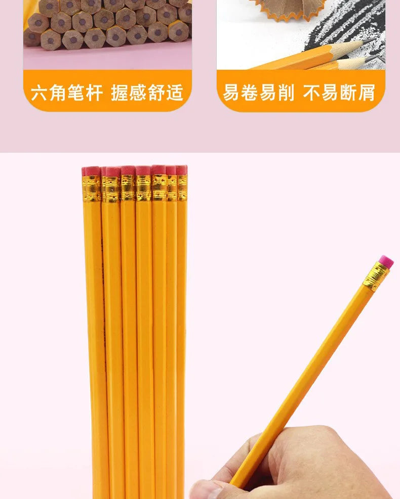 Bulk Wood Pencils with Erasers 2 HB Pencil
