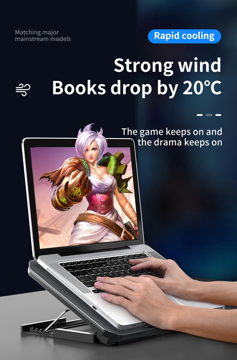 Q100 17inch Gaming Laptop Cooler Fan