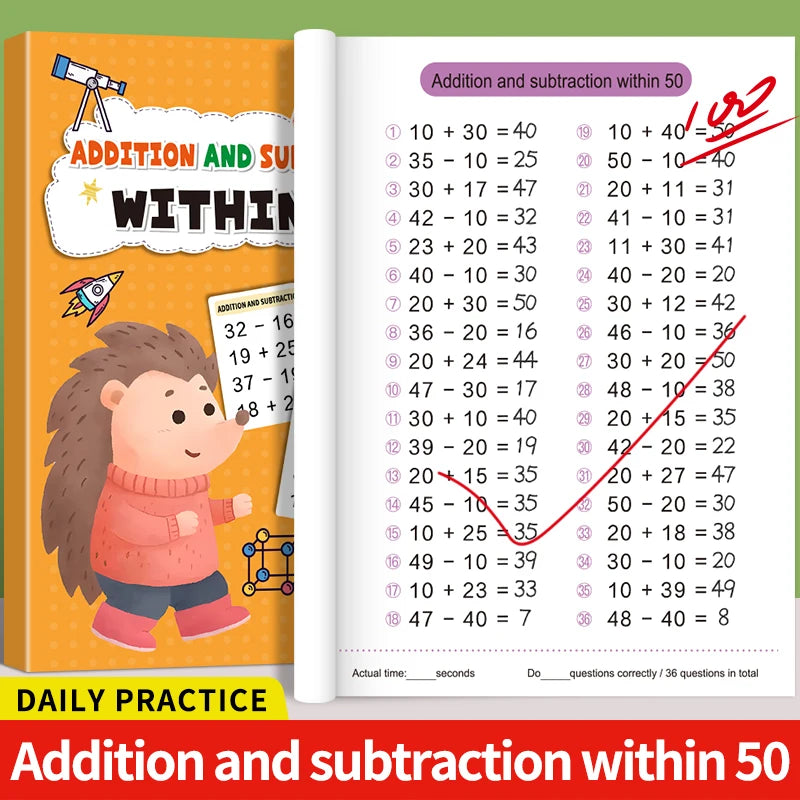 Children's Math Exercise Book