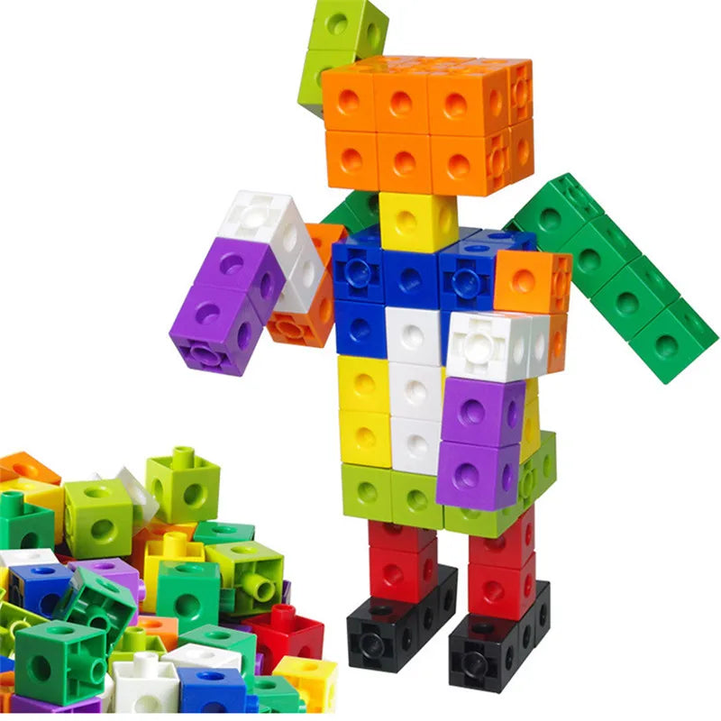 100/200Pcs 10 Colors Connected Cube Toys