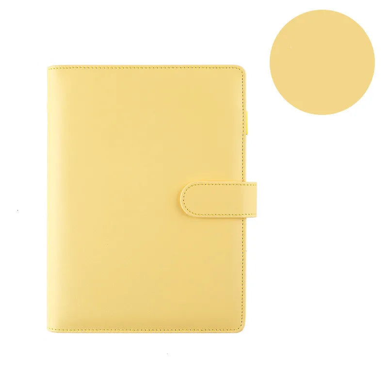 Macaroon Color A6/A5 PU Leather DIY Binder Notebook Cover