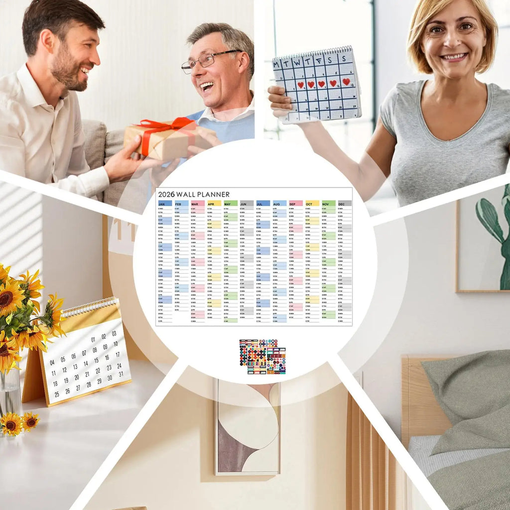 2026 Wall Calendar Yearly Planner Poster