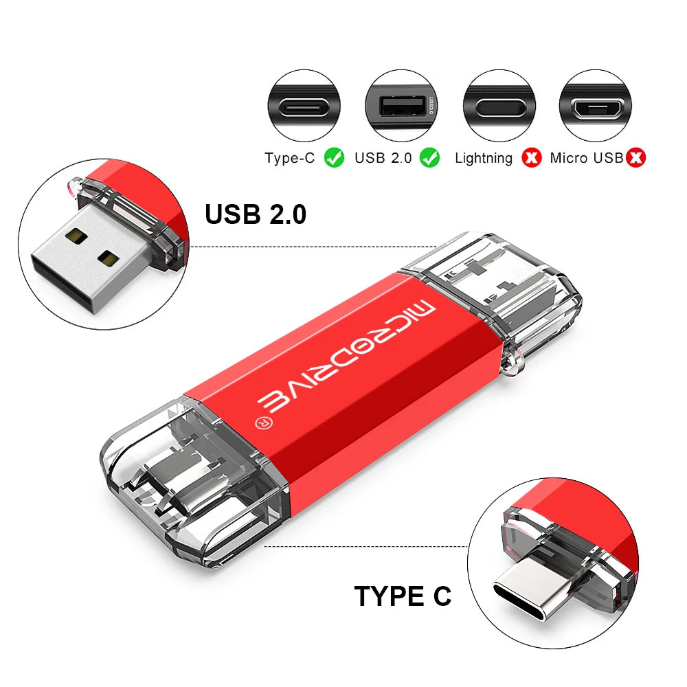 Pendrive Type C OTG USB Flash Drive