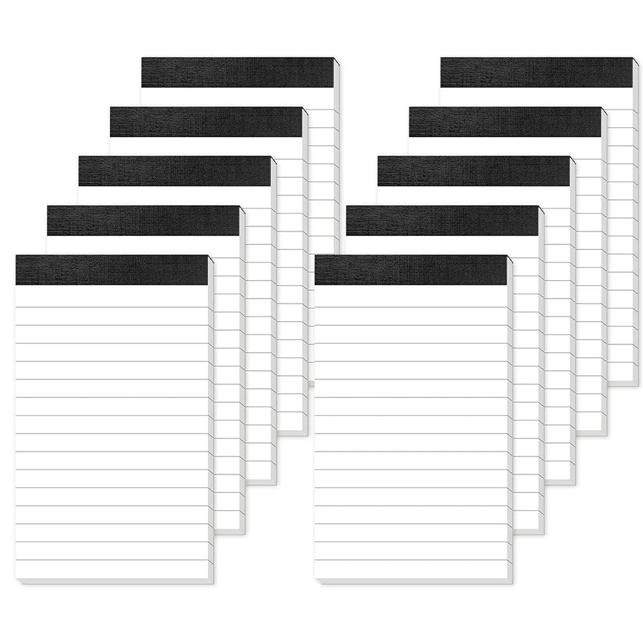 10 Pack Lined Pocket Notepads