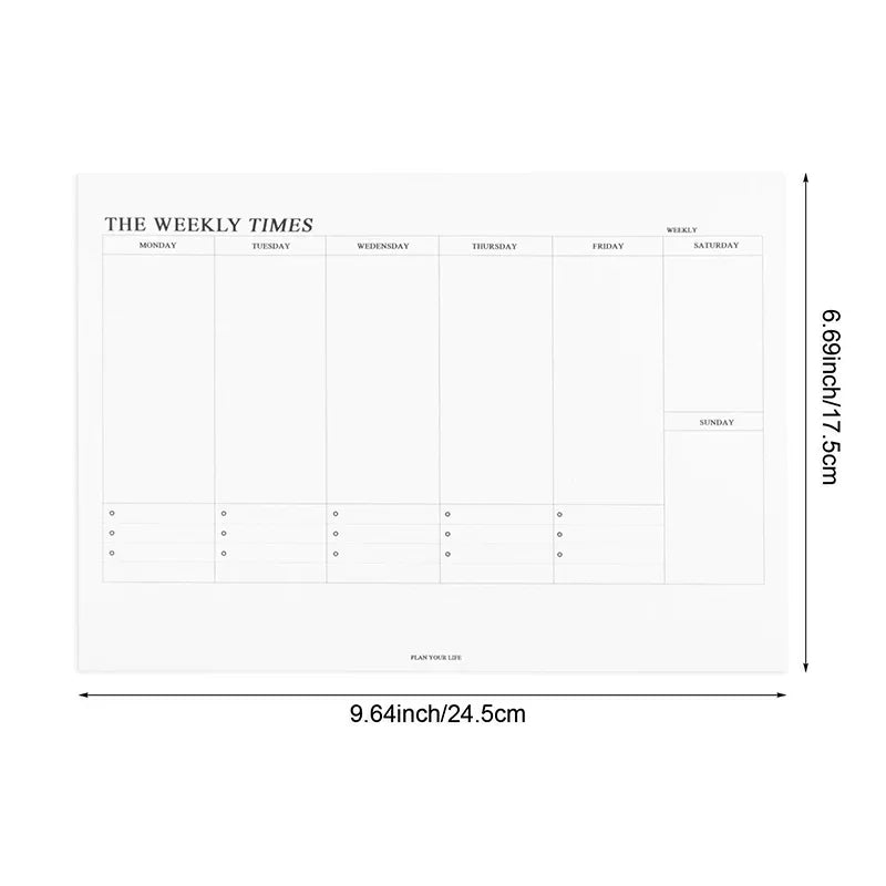 Weekly Planner Monthly Undated Agenda Notebook