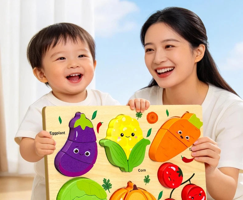 Montessori Wooden Toys 3D Wood Puzzles